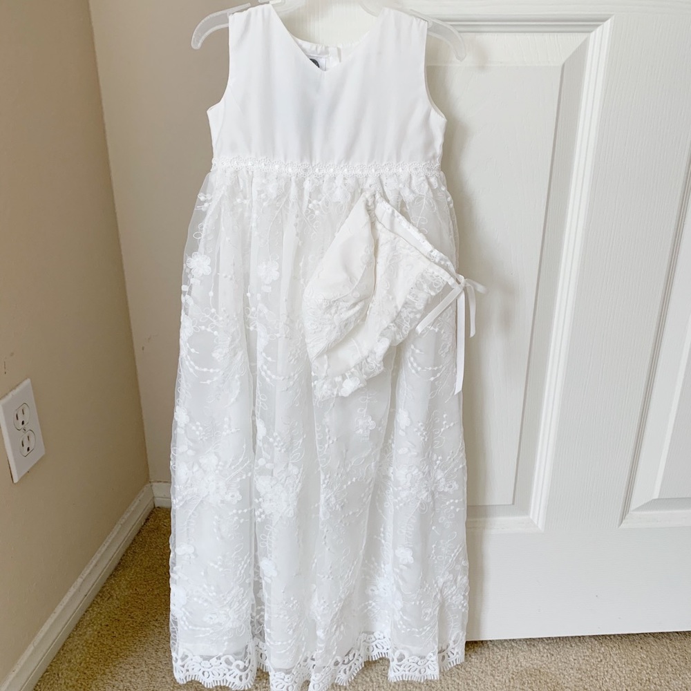 Baptism/Christening Dress w/ Bonnet
